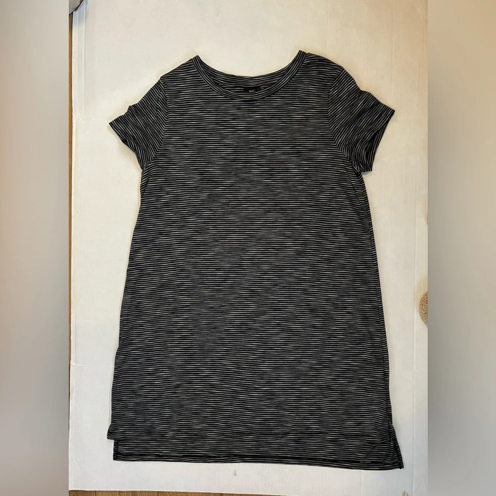 Mossimo Supply Co Black & White Striped T-Shirt Mini Dress-(Modern LG/XL - 42") - Picture 1 of 14